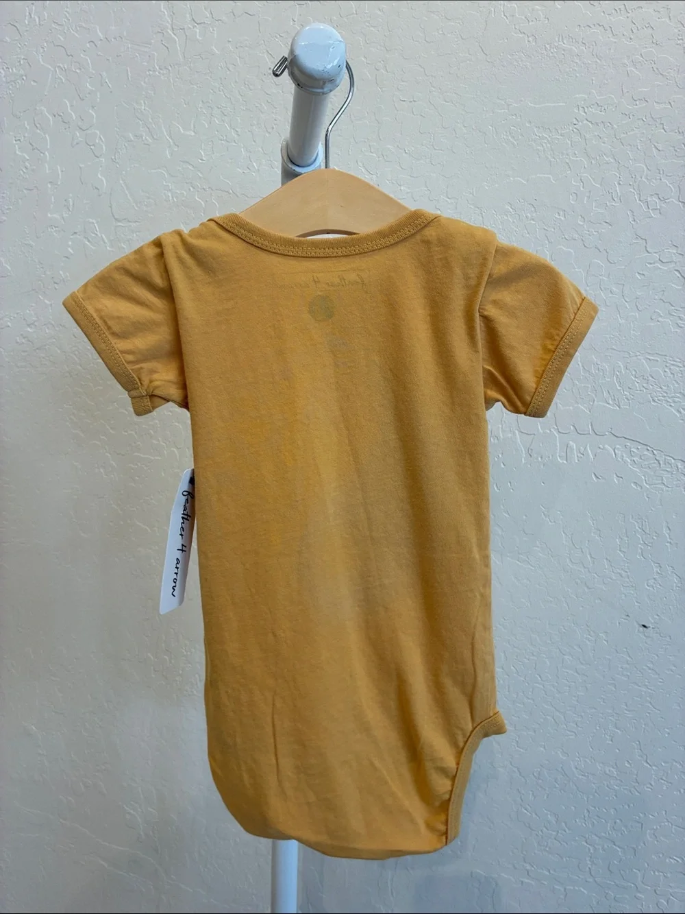 Mustard Yellow Yin Yang Flower Baby Bodysuit